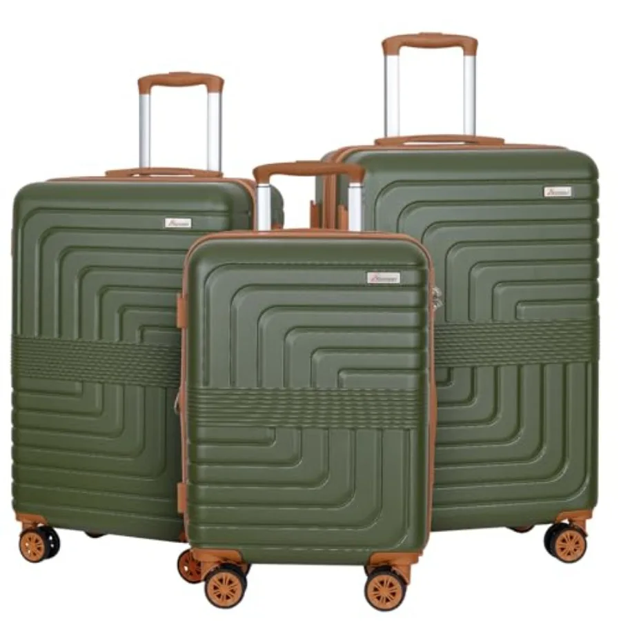 Expandable Hard Shell Luggage Set - 3-Piece Expandable Luggage Set 20/24/28 Inch