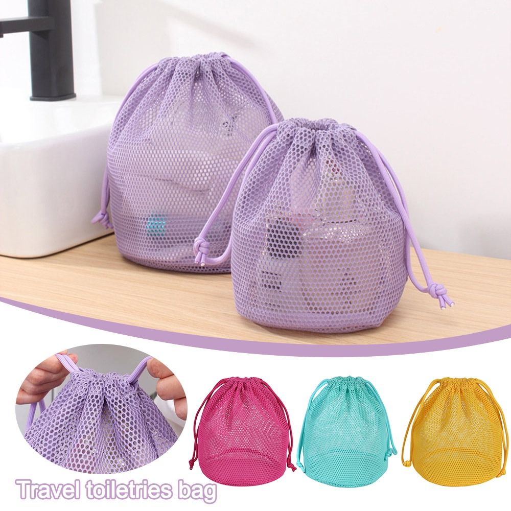Cosmetic Bags - Mesh Lazy Toiletries Bag Coin Purse