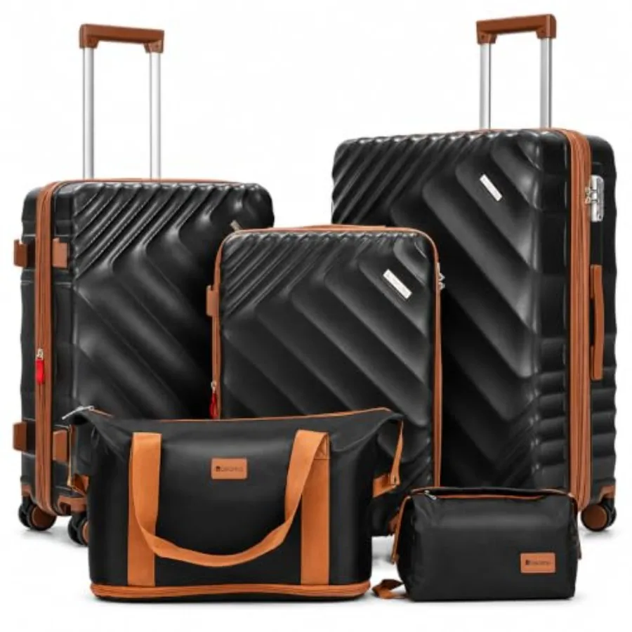5-Piece Hard Shell Expandable  - Expandable Hard Shell Luggage Set 评论和价格