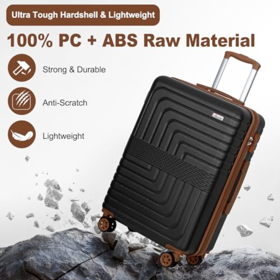 3-Piece Expandable Luggage Set - Expandable Hard Shell Luggage Set 评论和价格
