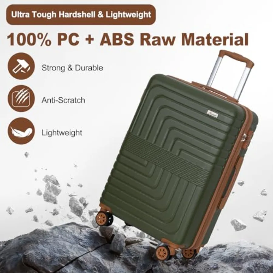 3-Piece Expandable Luggage Set - Expandable Hard Shell Luggage Set 评论和价格