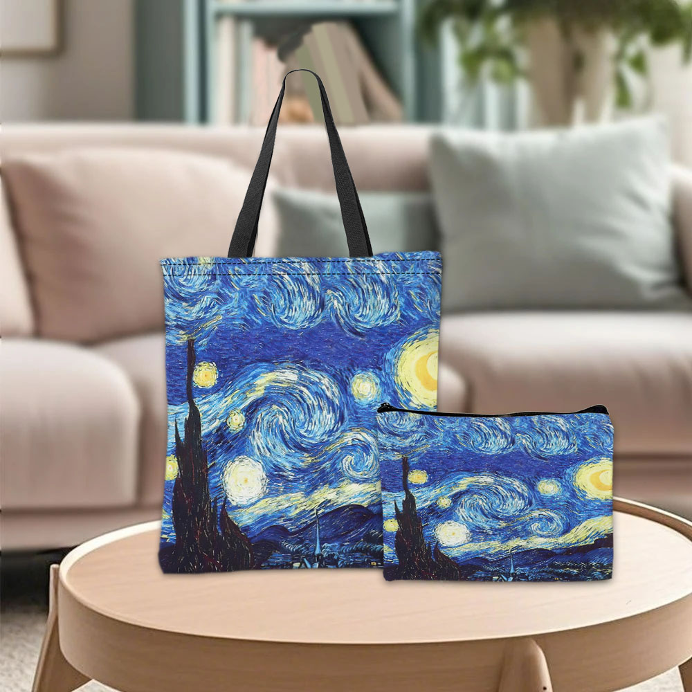 Van Gogh Series Tote Bag Cosme - Cosmetic Bags 评论和价格