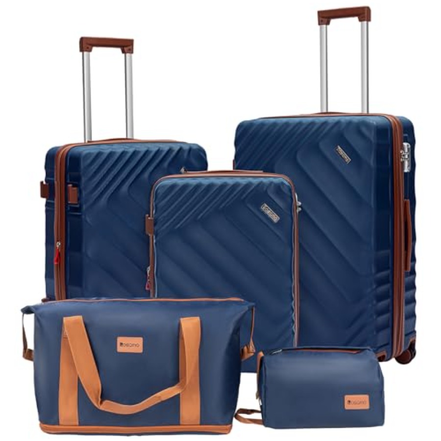 5-Piece Hard Shell Expandable  - Expandable Hard Shell Luggage Set 评论和价格