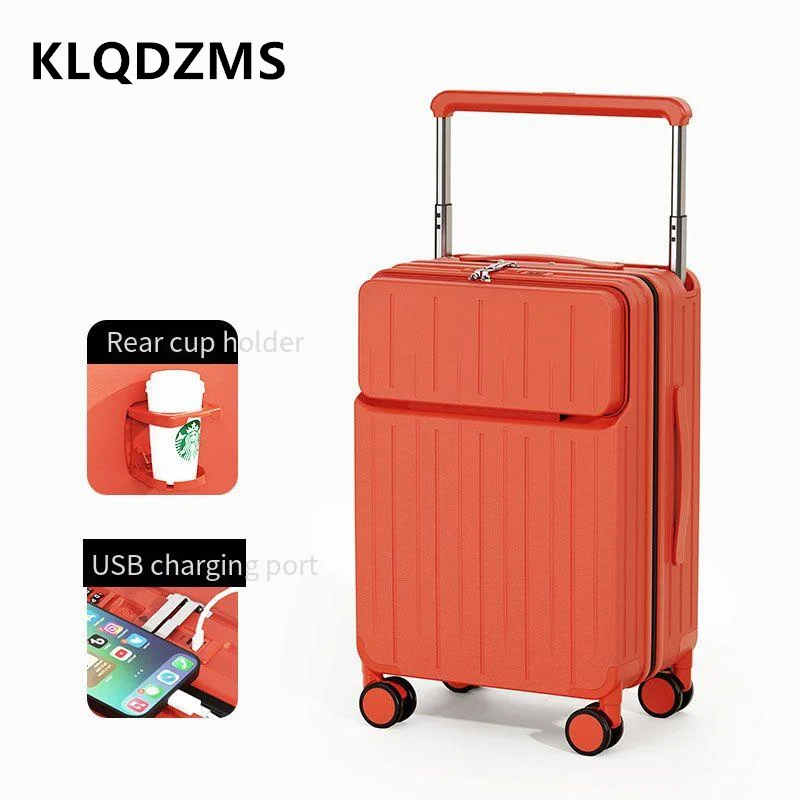 KLQDZMS Front Opening Suitcase - Front Opening Laptop Luggage 24 Inch 评论和价格