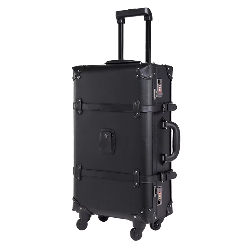 New Retro Rolling Luggage Spin - Retro Vintage Trunk Suitcase 评论和价格